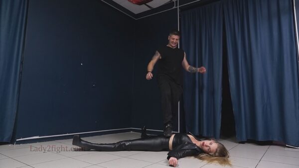Leather Policewoman Defeated - Image 24